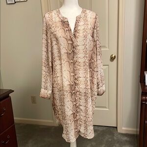 Bar III sheer animal print tunic